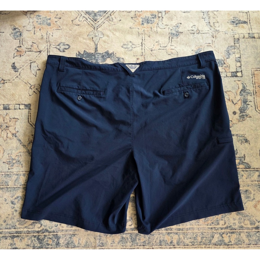 Columbia PFG Mens Size 46 10" Inseam Navy Blue Grander Marlin II Offshore Shorts
